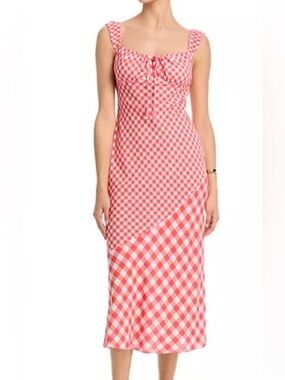 AQUA Gingham Midi Dress - Exclusive